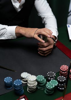 Mesa de cartas estilo poker — arte conceitual 55WW